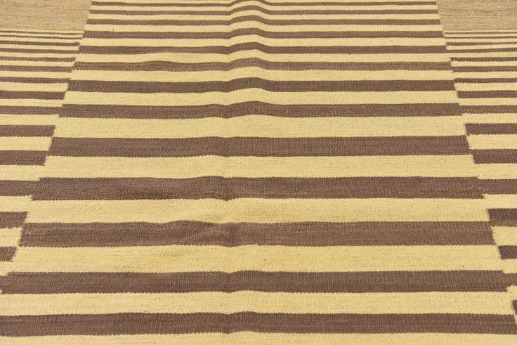 Detail image of 4' 2 x 5' 9 Hand Woven Kilim Modern Wool Rug
