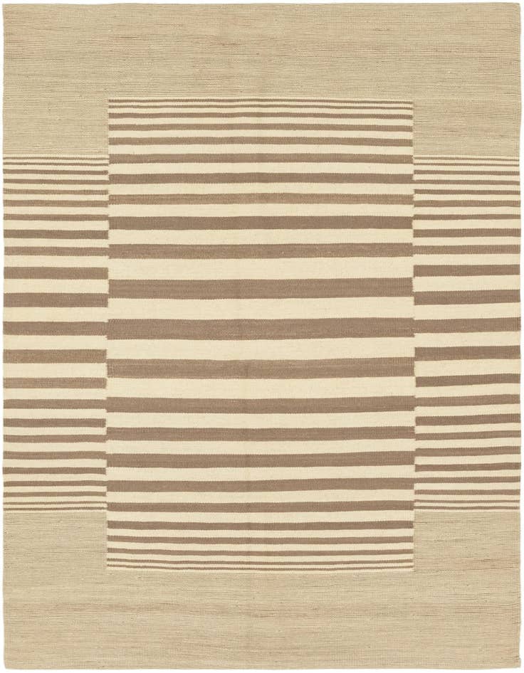 Detail image of 4' 2 x 5' 9 Hand Woven Kilim Modern Wool Rug