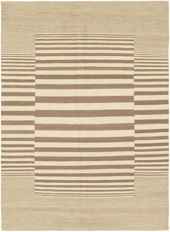 4' 2 x 5' 9 Hand Woven Kilim Modern Wool Rug