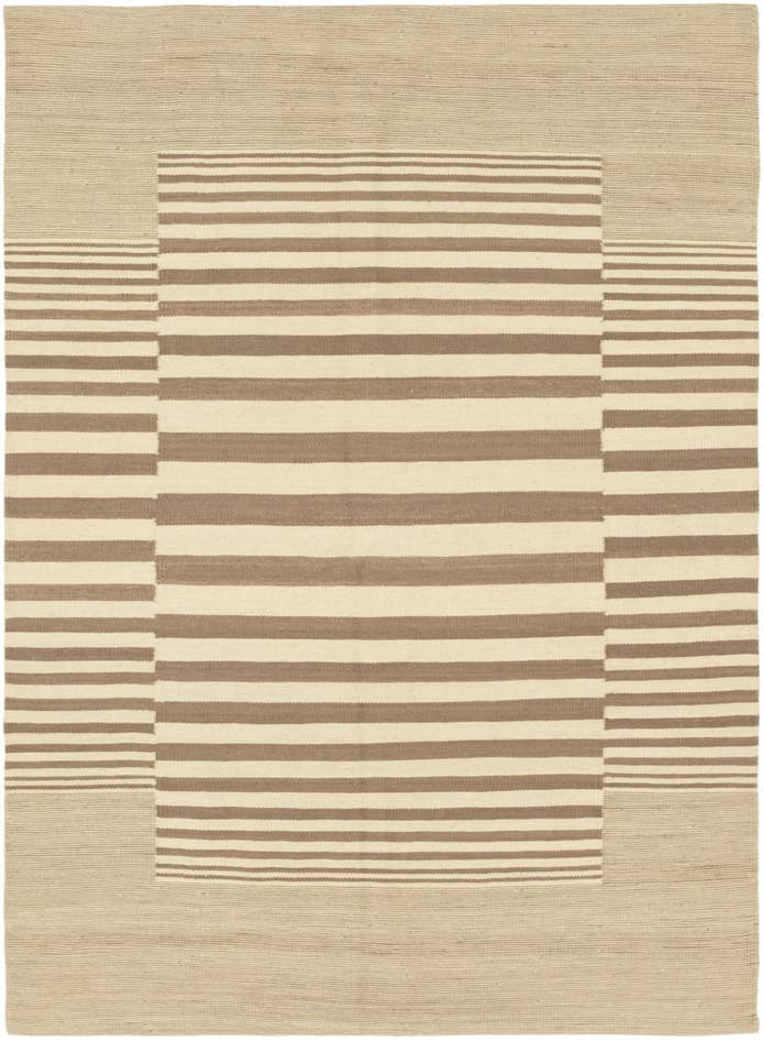 Detail image of 4' 2 x 5' 9 Hand Woven Kilim Modern Wool Rug