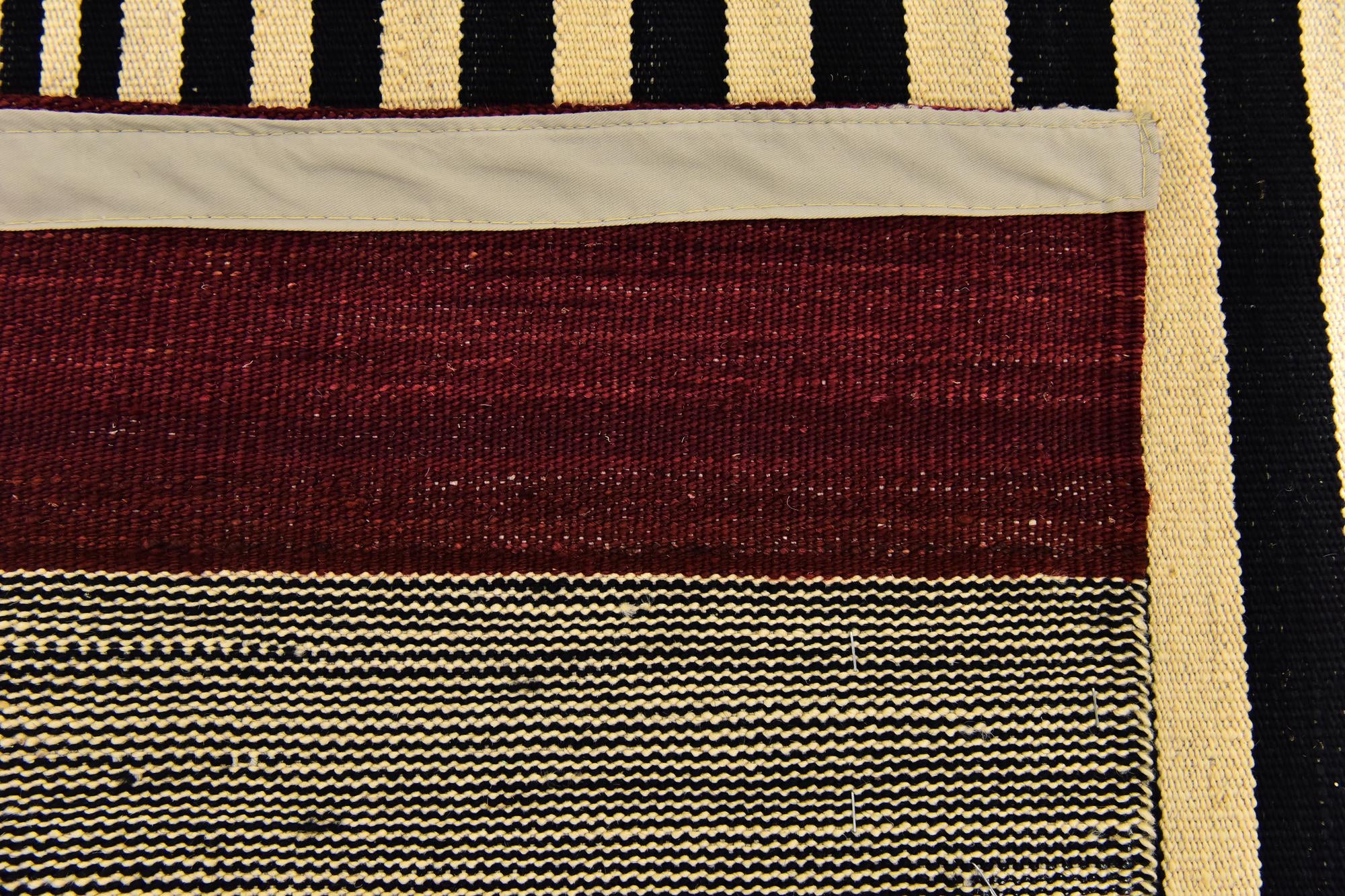 4' 2 x 5' 10 Hand Woven Kilim Modern Wool Rug