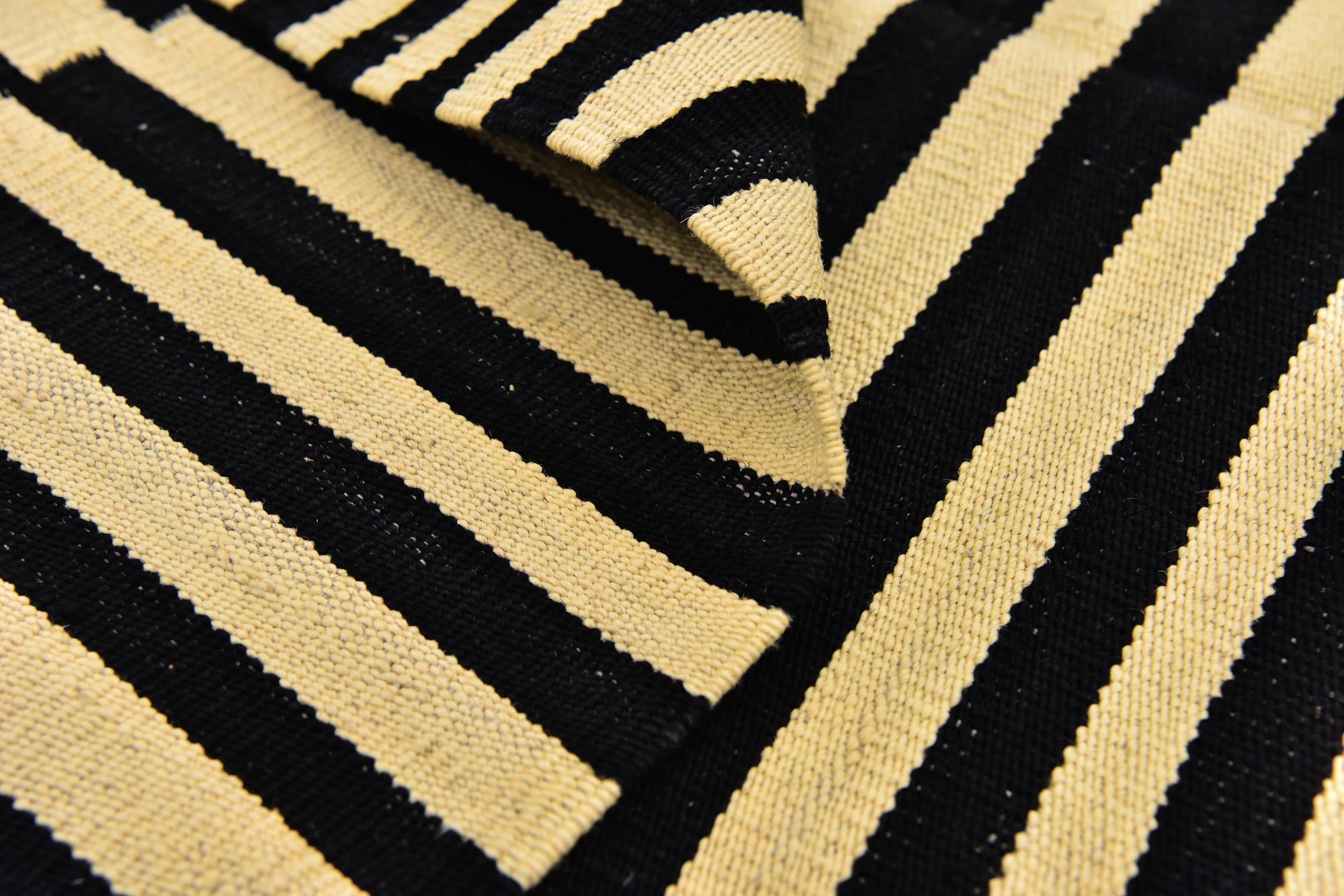 4' 2 x 5' 10 Hand Woven Kilim Modern Wool Rug