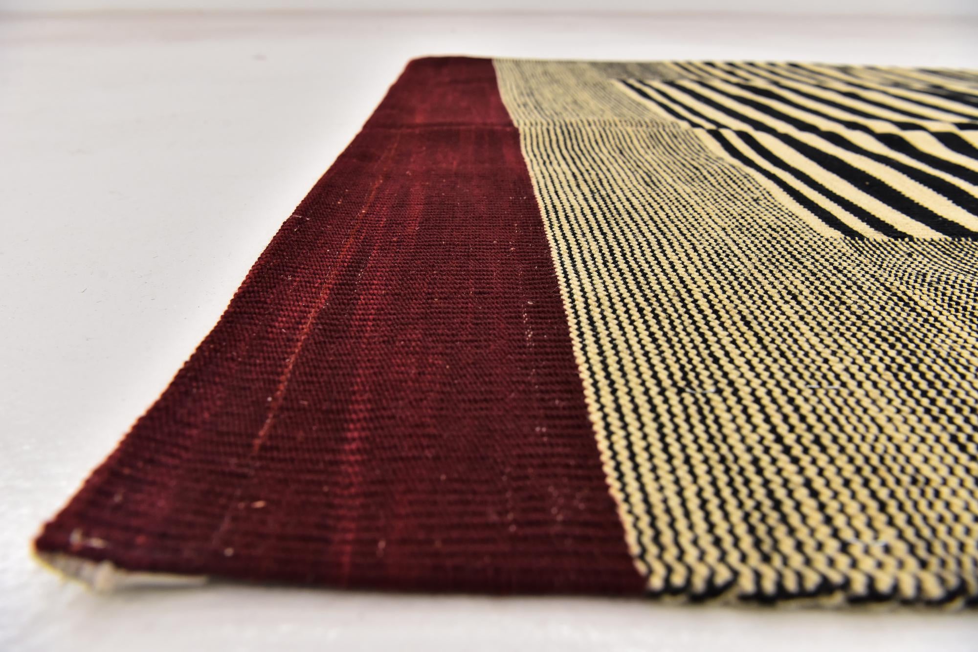 4' 2 x 5' 10 Hand Woven Kilim Modern Wool Rug