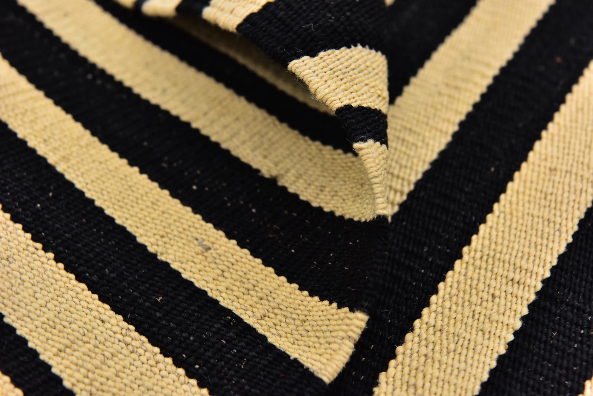 4' 2 x 5' 10 Hand Woven Kilim Modern Wool Rug