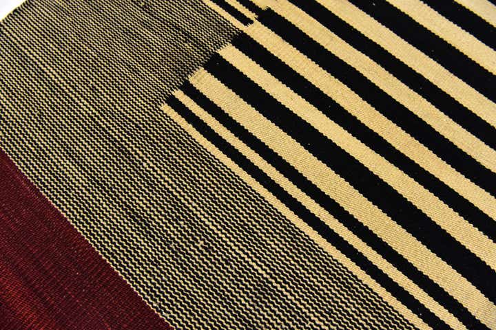 4' 3 x 5' 9 Hand Woven Kilim Modern Wool Rug