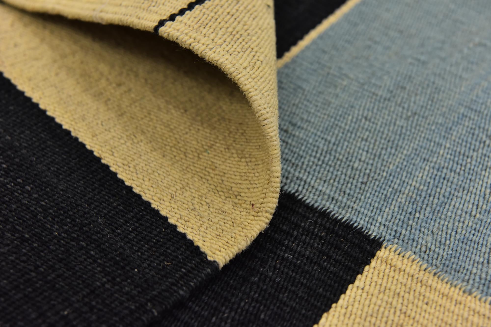 4' 3 x 5' 10 Hand Woven Kilim Modern Wool Rug