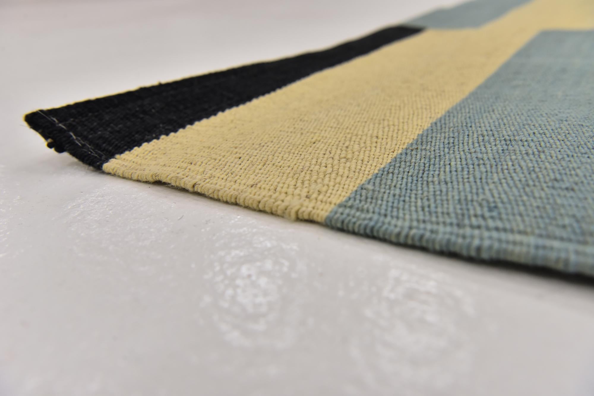 4' 3 x 5' 10 Hand Woven Kilim Modern Wool Rug