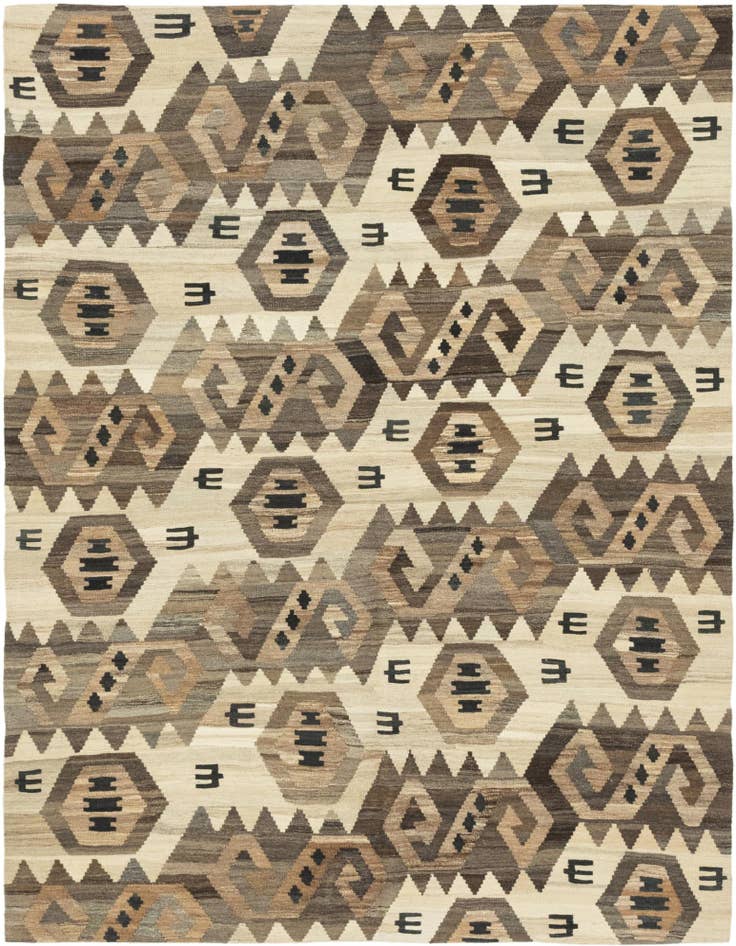 Detail image of 5' 5 x 7' Hand Woven Kilim Modern Wool Rug