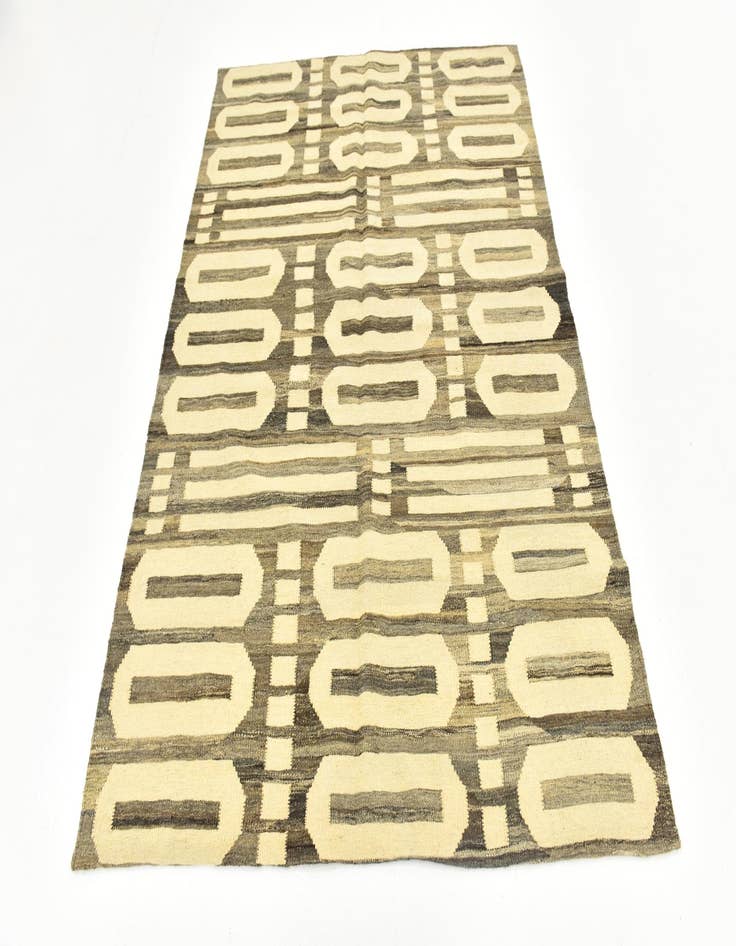 Detail image of 4' 10 x 6' 8 Hand Woven Kilim Modern Wool Rug