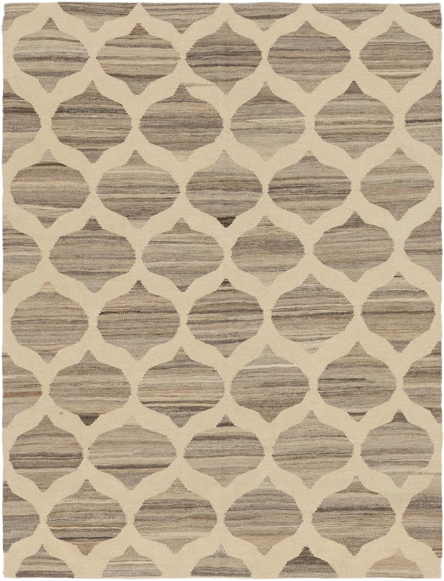 5' x 6' 7 Hand Woven Kilim Modern Wool Rug