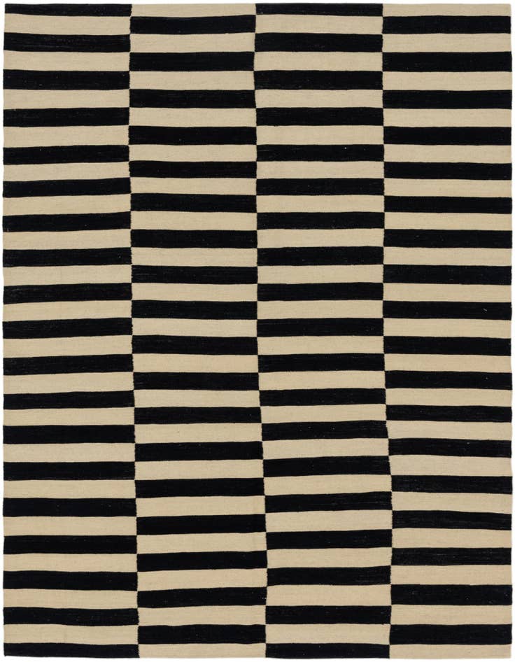 Detail image of 6' x 7' 5 Hand Woven Kilim Modern Wool Rug