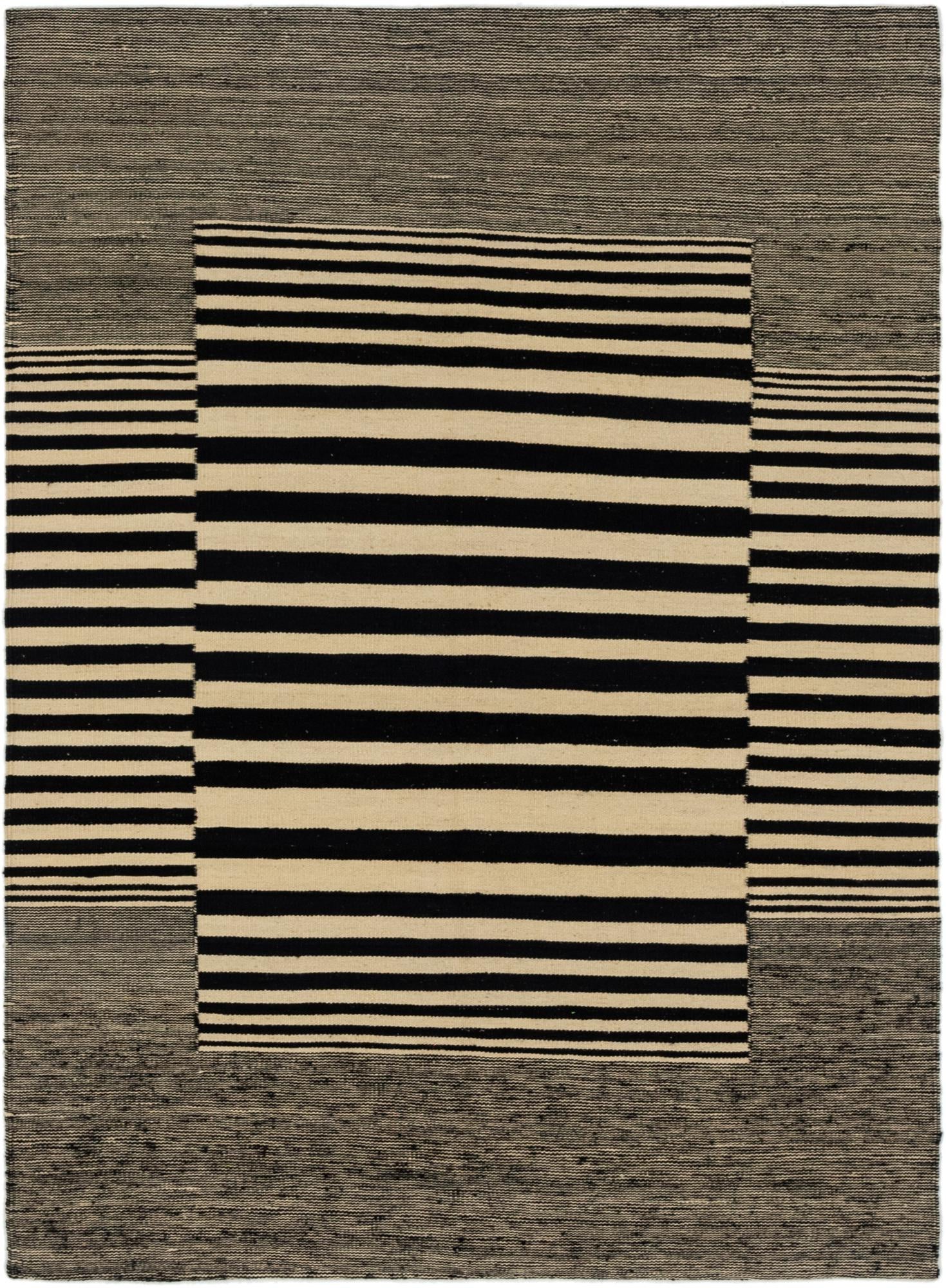 4' 4 x 6' Hand Woven Kilim Modern Wool Rug