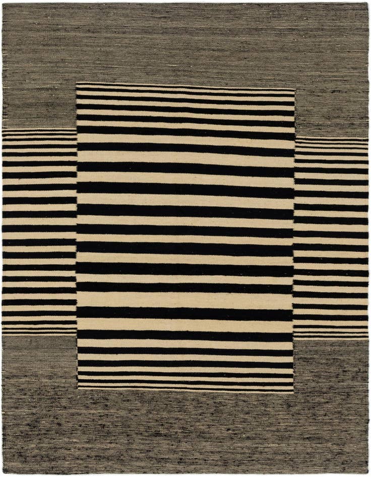 Detail image of 4' 4 x 6' Hand Woven Kilim Modern Wool Rug