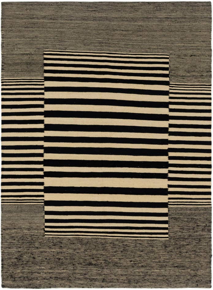 Detail image of 4' 4 x 6' Hand Woven Kilim Modern Wool Rug