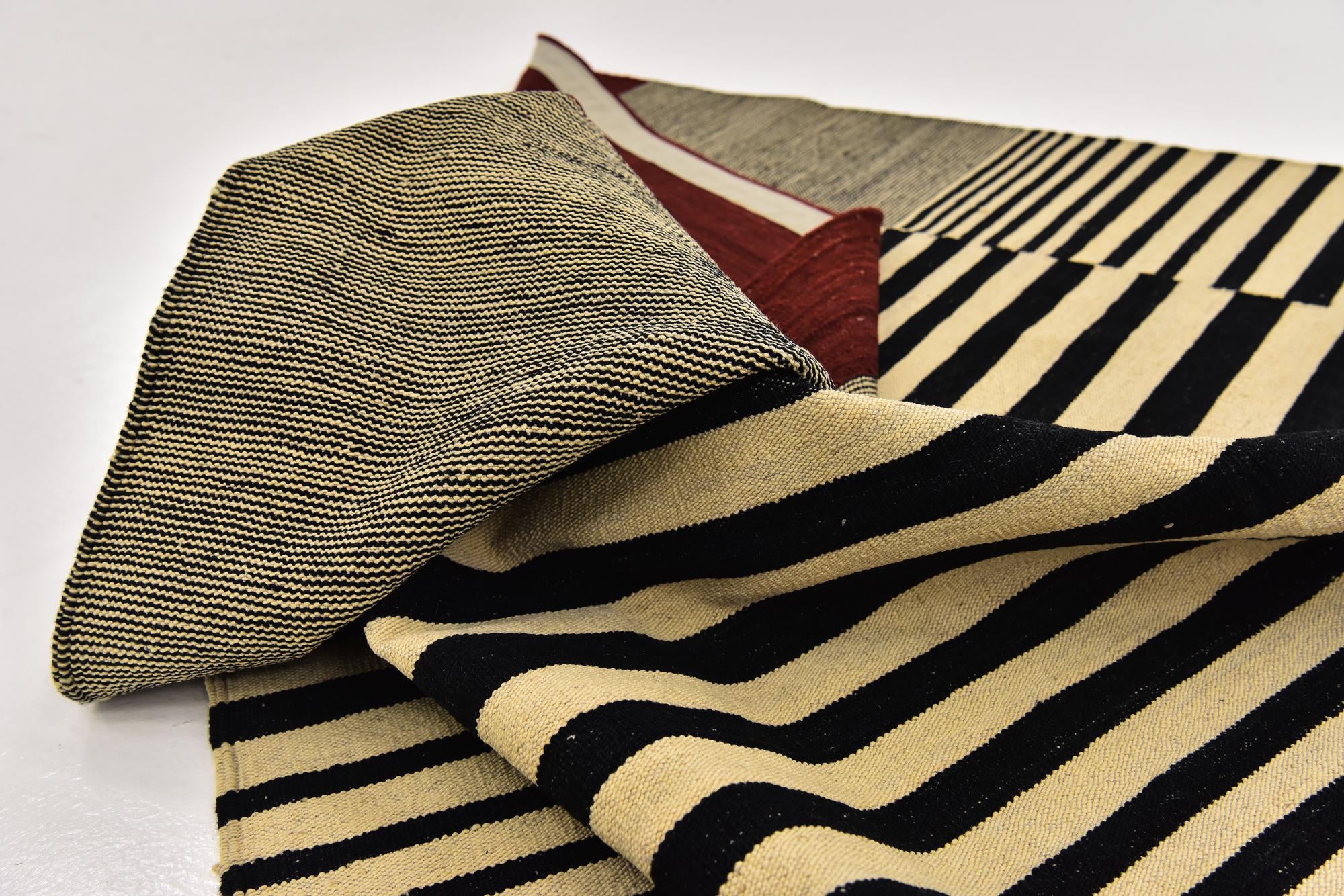 6' 2 x 7' 7 Hand Woven Kilim Modern Wool Rug