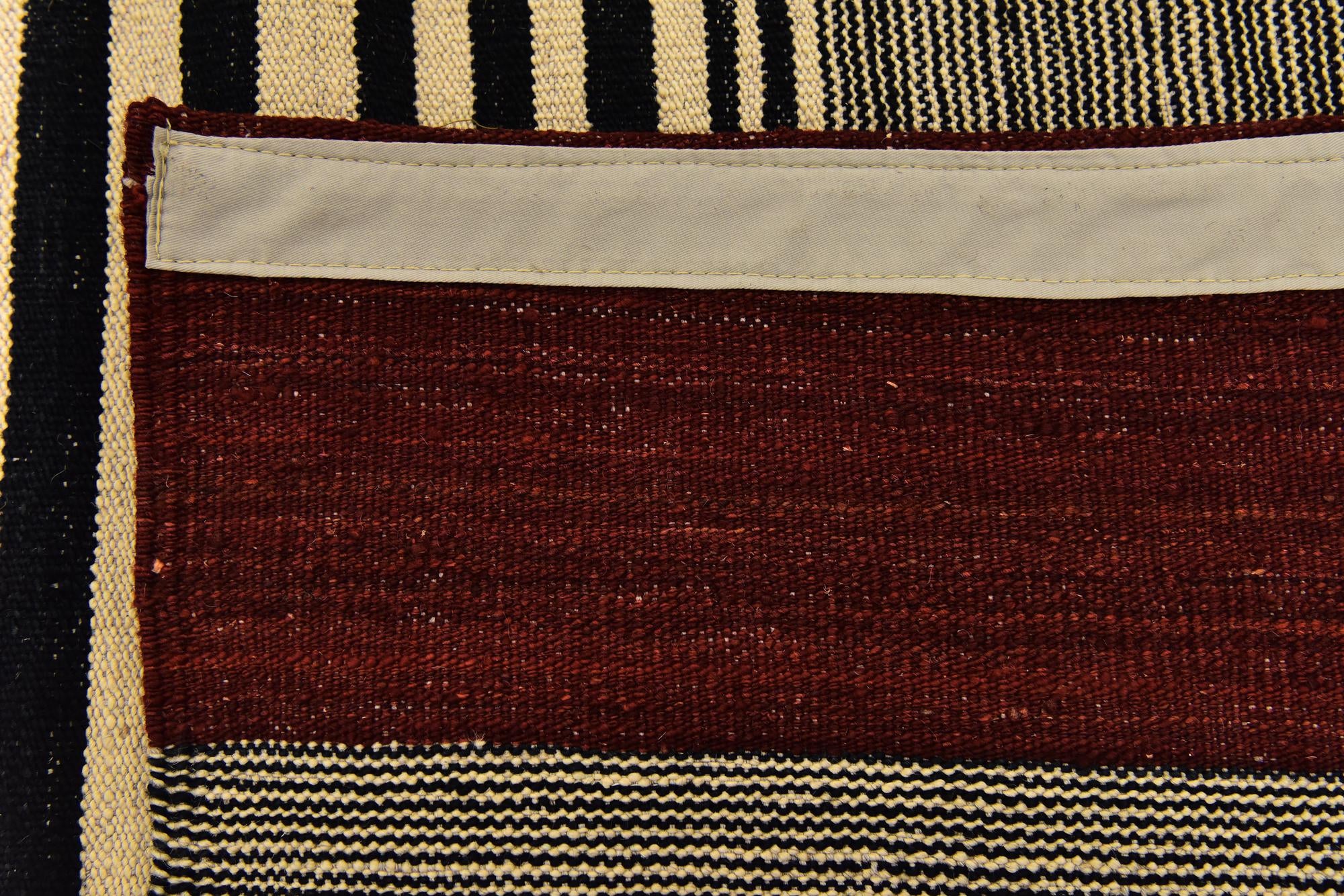 6' 2 x 7' 7 Hand Woven Kilim Modern Wool Rug