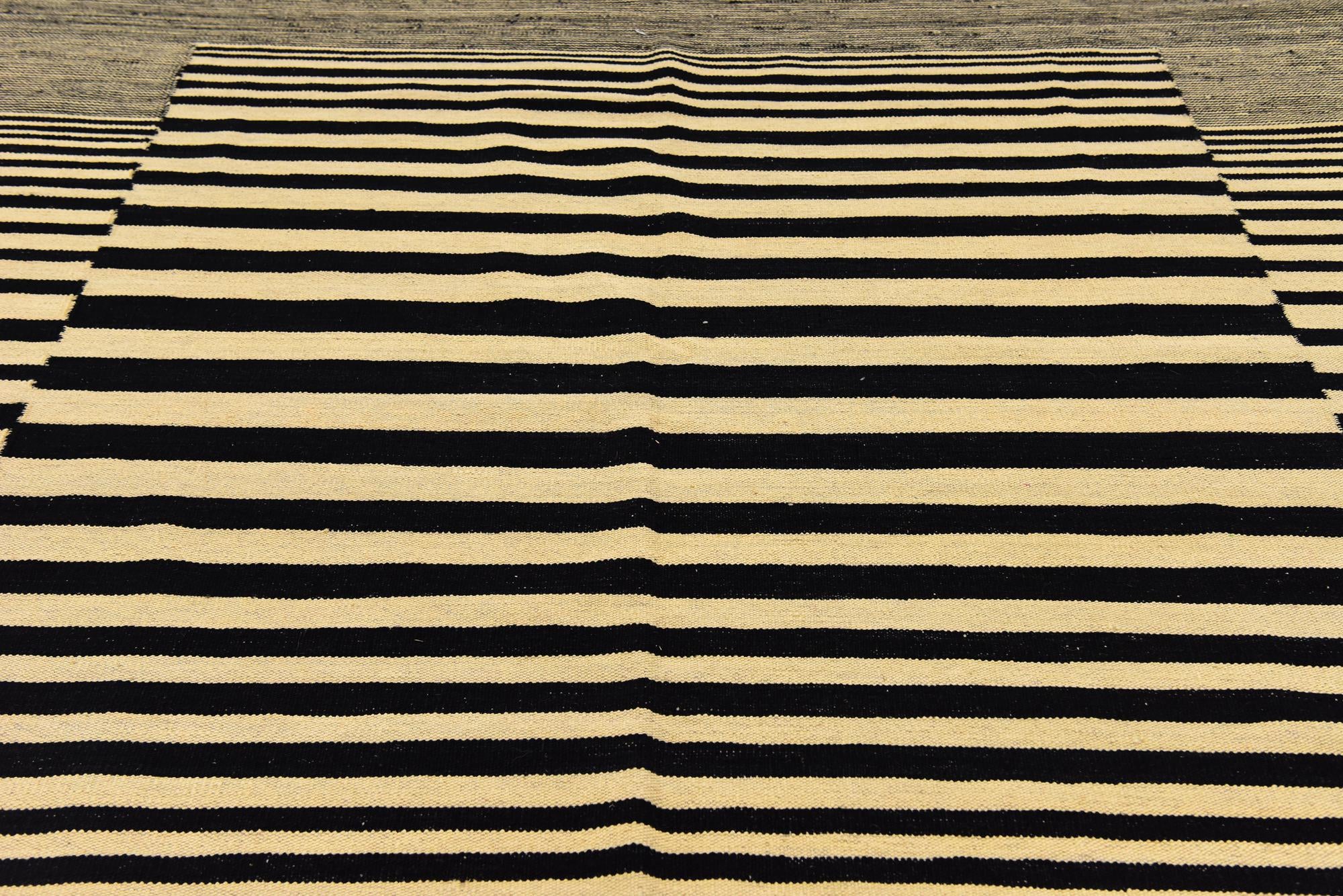 6' 2 x 7' 7 Hand Woven Kilim Modern Wool Rug