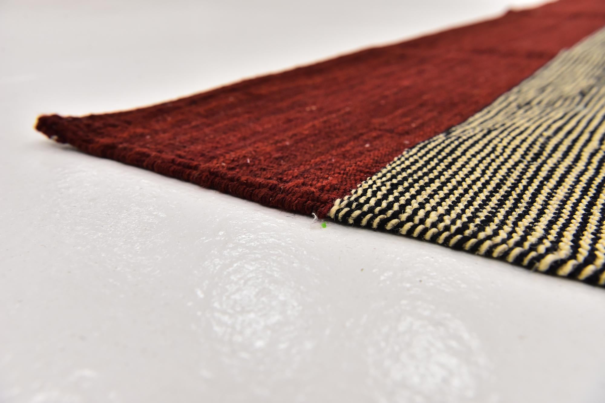 6' 2 x 7' 7 Hand Woven Kilim Modern Wool Rug