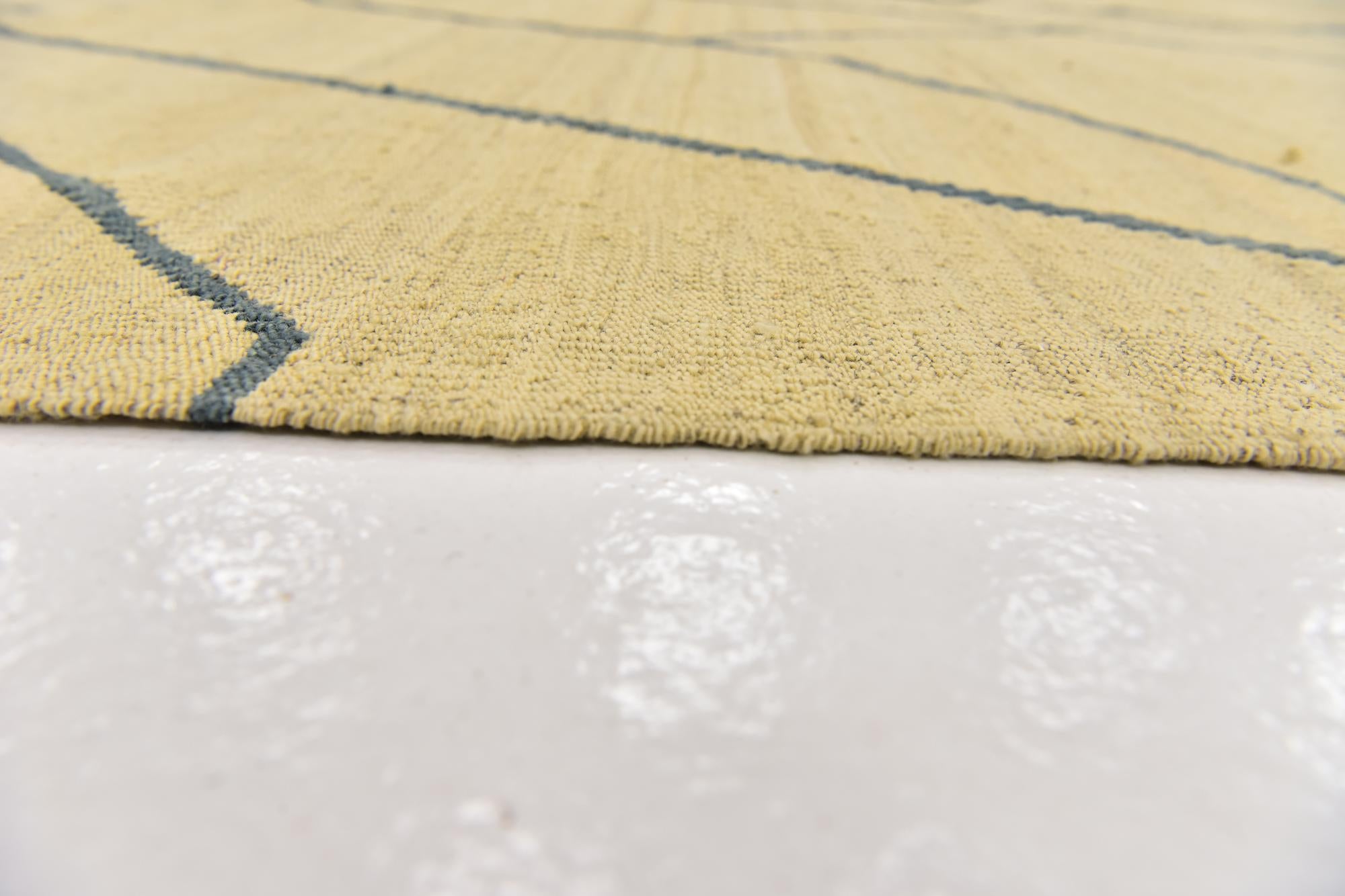 6' 4 x 8' Hand Woven Kilim Modern Wool Rug