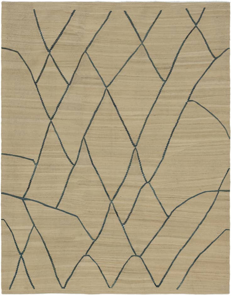 Detail image of 6' 4 x 8' Hand Woven Kilim Modern Wool Rug