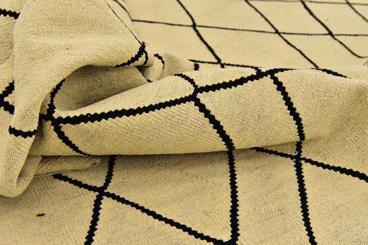 6' 3 x 7' 9 Hand Woven Kilim Modern Wool Rug