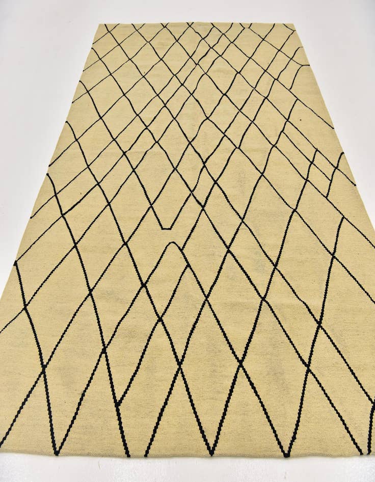 Detail image of 6' 3 x 7' 9  Hand Woven Kilim Modern Wool Rug