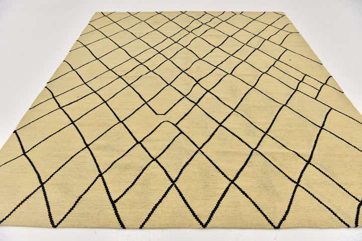 6' 3 x 7' 9 Hand Woven Kilim Modern Wool Rug