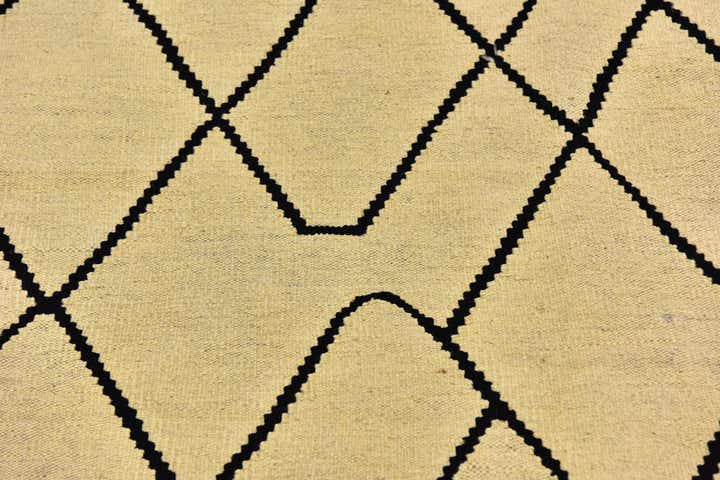 6' 3 x 7' 9 Hand Woven Kilim Modern Wool Rug