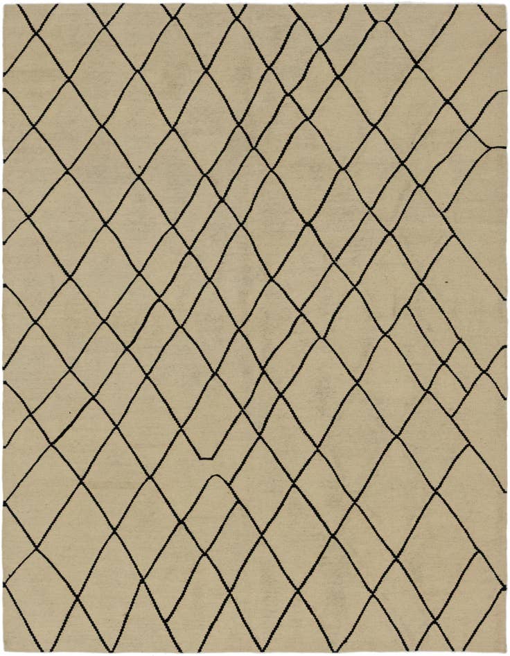 Detail image of 6' 3 x 7' 9 Hand Woven Kilim Modern Wool Rug