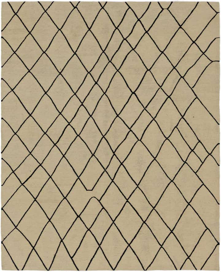 6' 3 x 7' 9 Hand Woven Kilim Modern Wool Rug