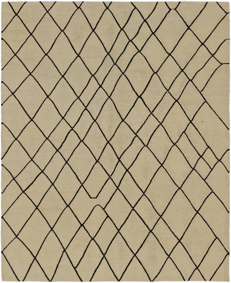 Detail image of 6' 3 x 7' 9 Hand Woven Kilim Modern Wool Rug