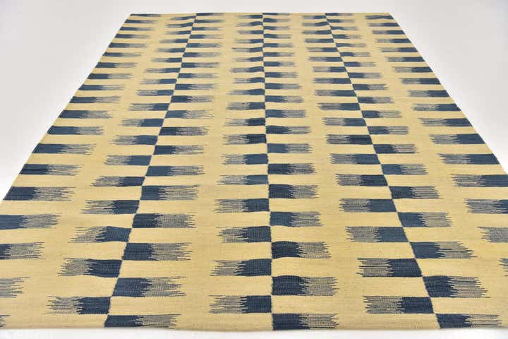 6' x 7' 10 Hand Woven Kilim Modern Wool Rug