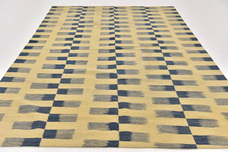 Detail image of 6' x 7' 8 Hand Woven Kilim Modern Wool Rug