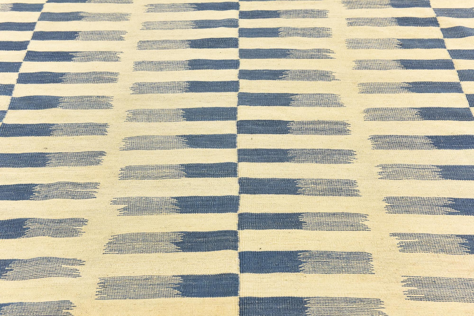 8' 4 x 11' Hand Woven Kilim Modern Wool Rug