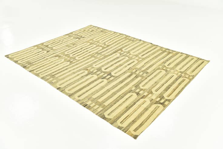 Detail image of 5' 10 x 7' 9 Hand Woven Kilim Modern Wool Rug