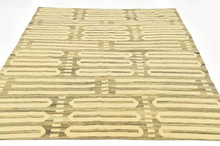 Detail image of 5' 10 x 7' 9 Hand Woven Kilim Modern Wool Rug