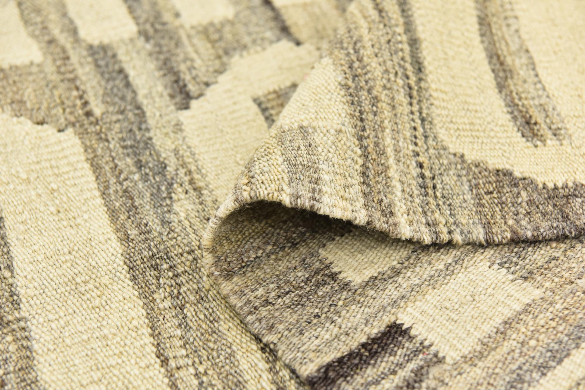5' 10 x 7' 9 Hand Woven Kilim Modern Wool Rug
