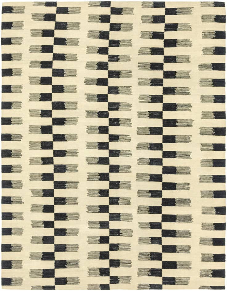 Detail image of 6' 2 x 7' 10 Hand Woven Kilim Modern Wool Rug