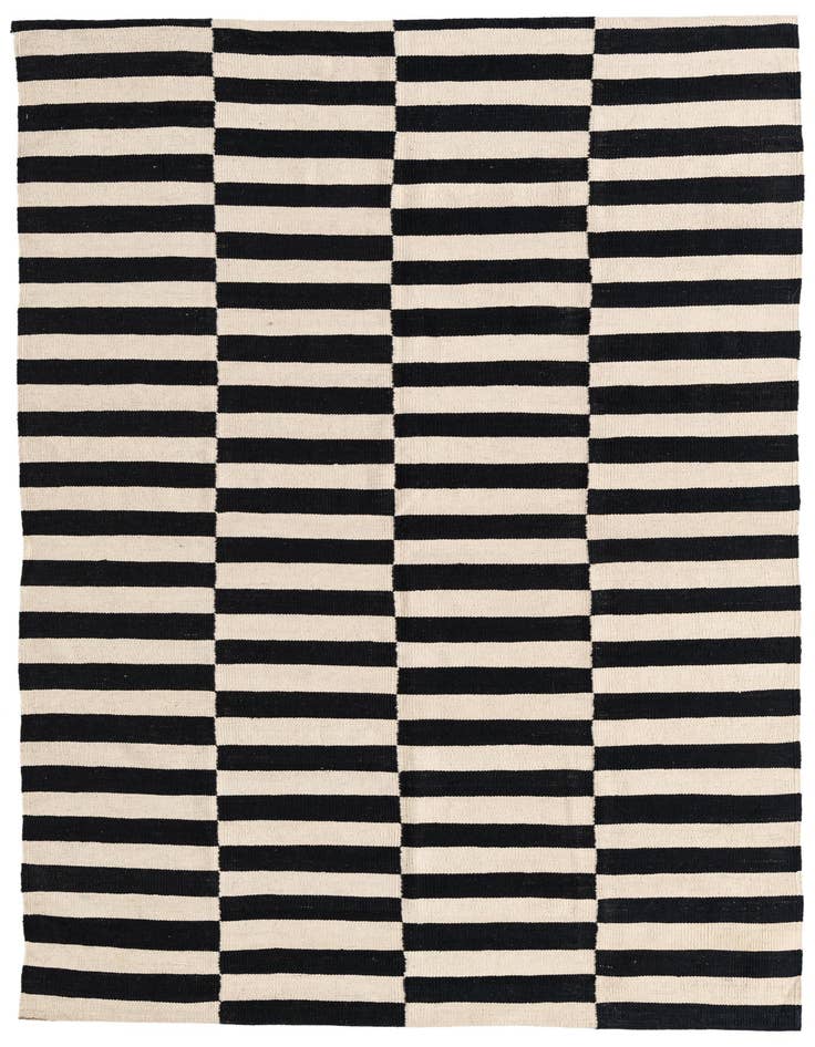 Detail image of 5' 5 x 7' 9 Hand Woven Kilim Modern Wool Rug