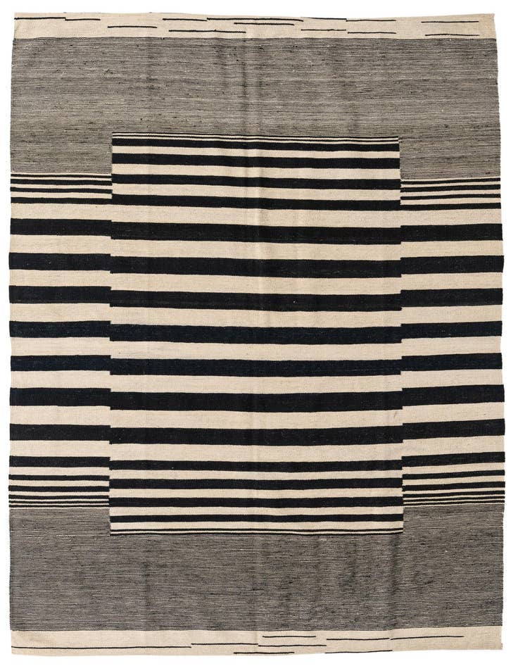 Detail image of 5' 7 x 7' 9 Hand Woven Kilim Modern Wool Rug
