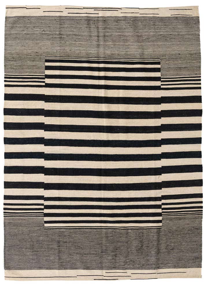 5' 7 x 7' 9 Hand Woven Kilim Modern Wool Rug