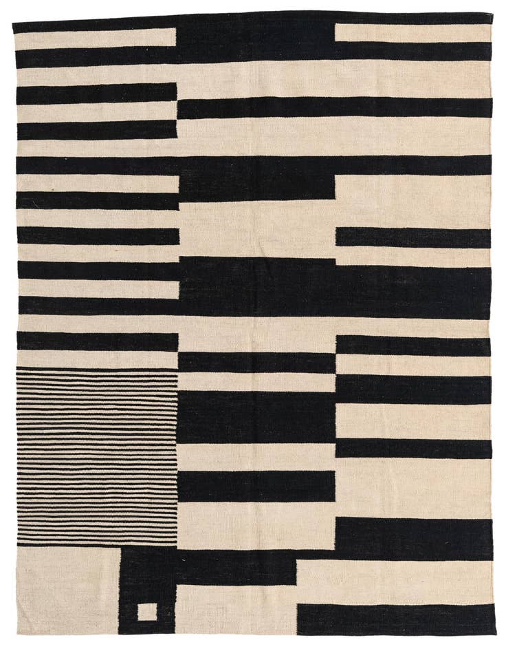 Detail image of 5' 6 x 7' 9 Hand Woven Kilim Modern Wool Rug
