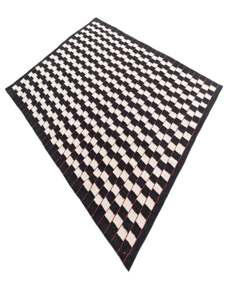 Detail image of 5' 9 x 7' 8  Hand Woven Kilim Modern Wool Rug