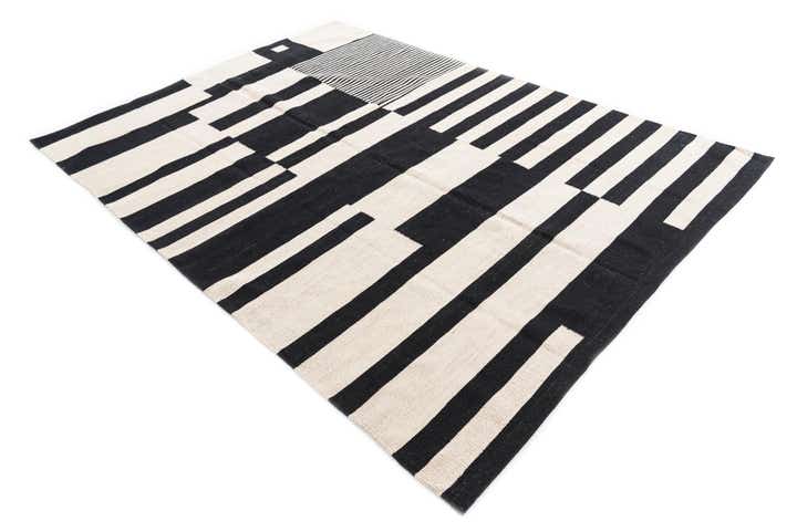 5' 8 x 7' 10 Hand Woven Kilim Modern Wool Rug