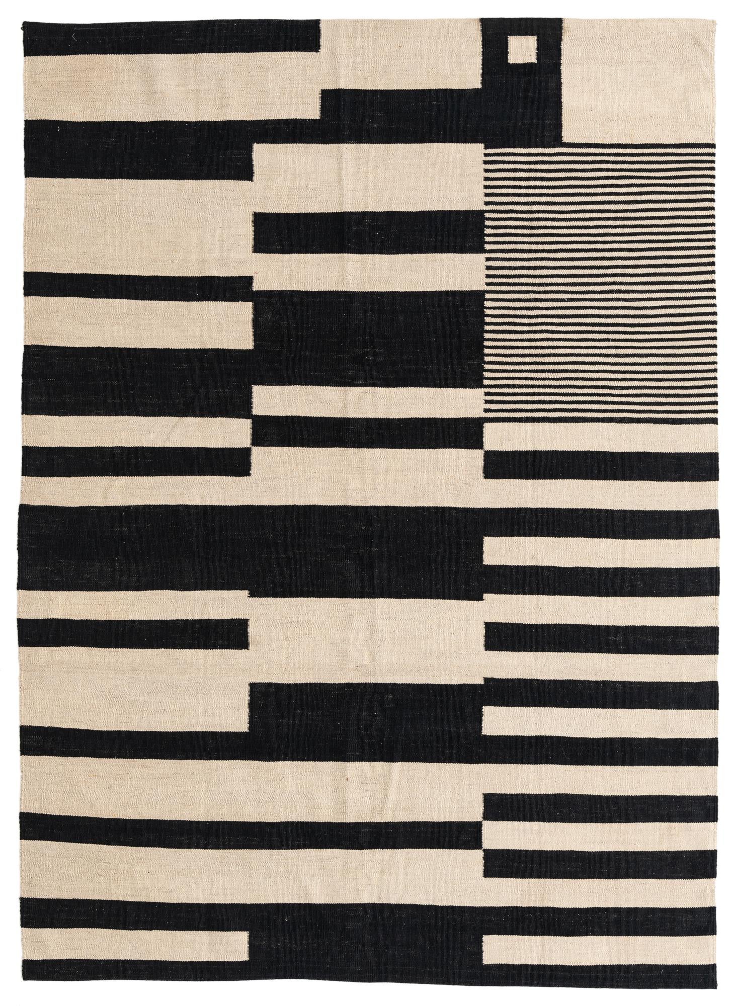 5' 8 x 7' 9 Hand Woven Kilim Modern Wool Rug