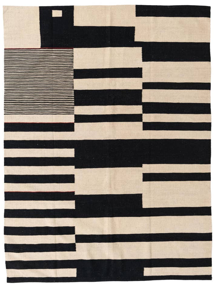 Detail image of 5' 9 x 7' 8 Hand Woven Kilim Modern Wool Rug