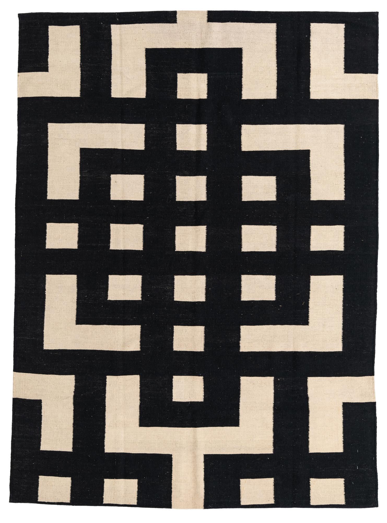 5' 9 x 7' 10 Hand Woven Kilim Modern Wool Rug
