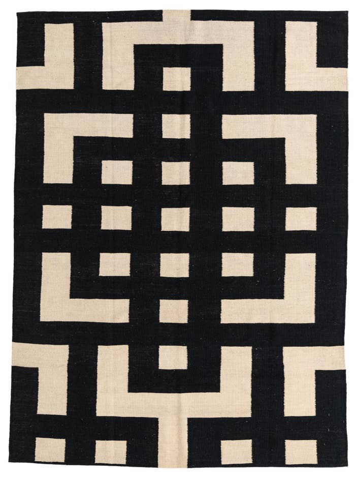 Detail image of 5' 9 x 7' 10 Hand Woven Kilim Modern Wool Rug