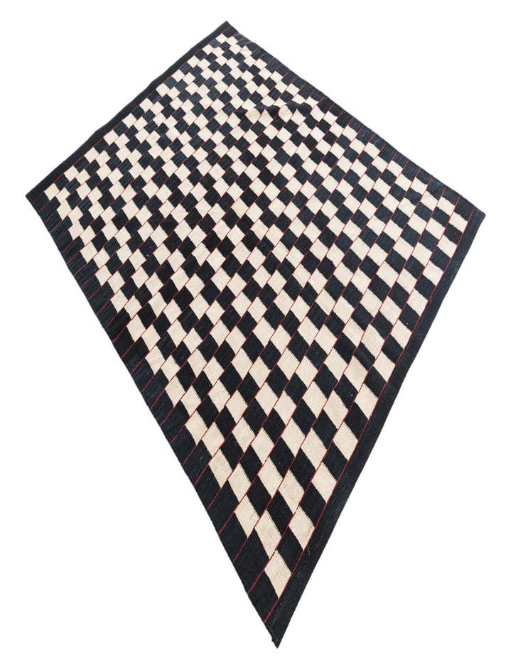 Detail image of 5' x 6' 3  Hand Woven Kilim Modern Wool Rug