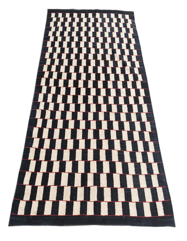 Detail image of 5' x 6' 3  Hand Woven Kilim Modern Wool Rug